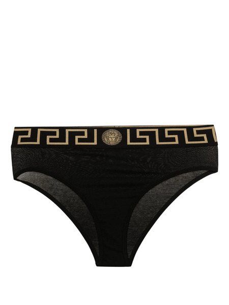  Versace String à Détail Greca - Noir 
