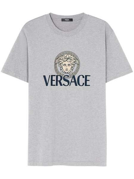  Versace T-shirt Medusa à Logo Imprimé - Gris 