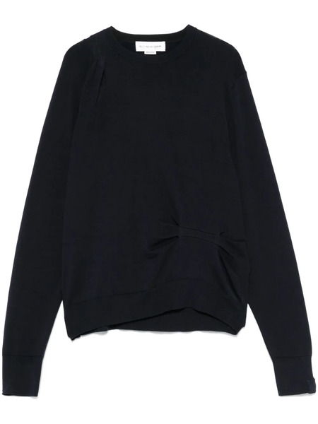  Victoria Beckham Pull à Design Drapé - Bleu 