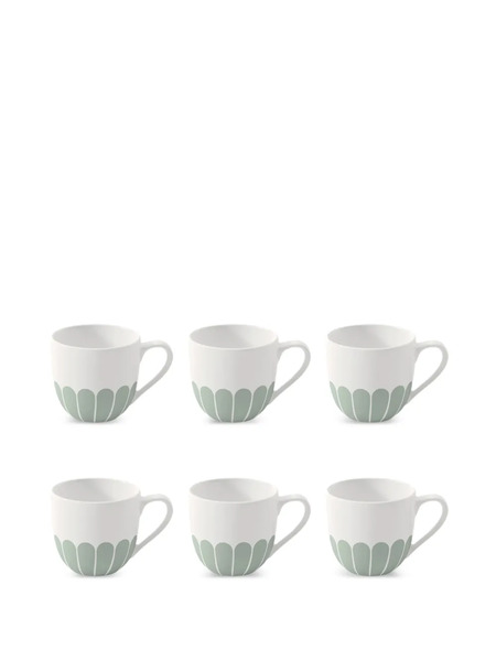  Villeroy & Boch Lot De Six Tasses à Café à Fleurs - Vert 
