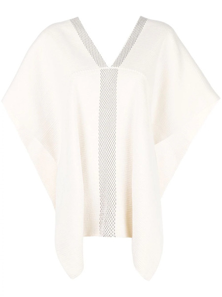  Voz Pull évasé à Manches Courtes - Blanc 