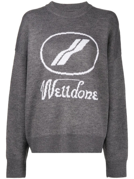  We11done Pull à Logo - Gris 