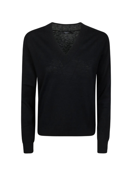  Weekend Max Mara Pull à Col V - Noir 