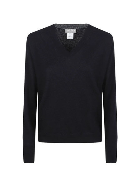  Wellness Cashmere Pull à Col V - Bleu 