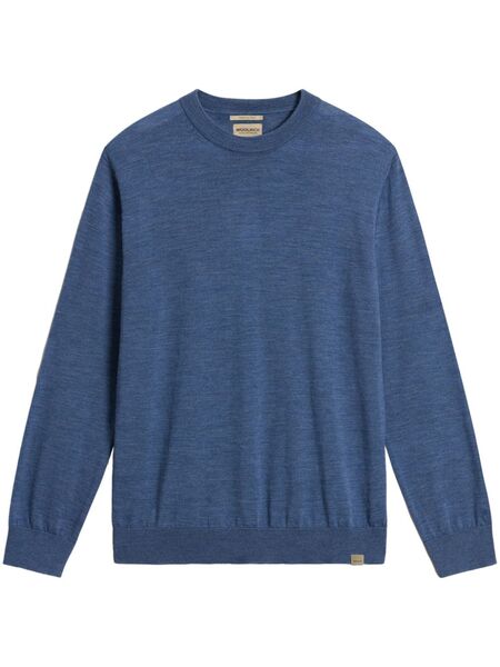  Woolrich Pull à Col Ras-de-cou - Bleu 