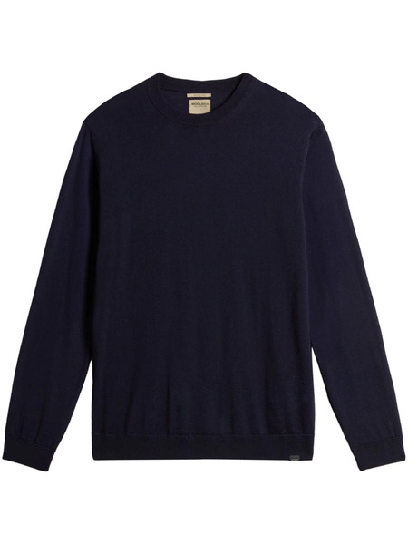  Woolrich Pull à Col Ras-de-cou - Bleu 