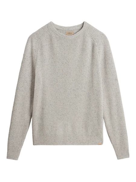  Woolrich Pull à Design Côtelé - Gris 
