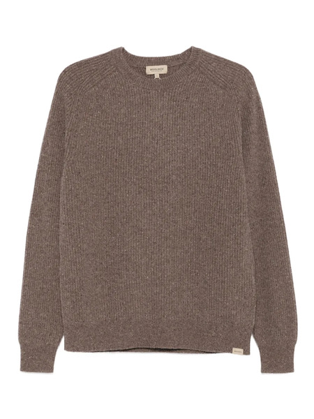  Woolrich Pull à Design Côtelé - Marron 
