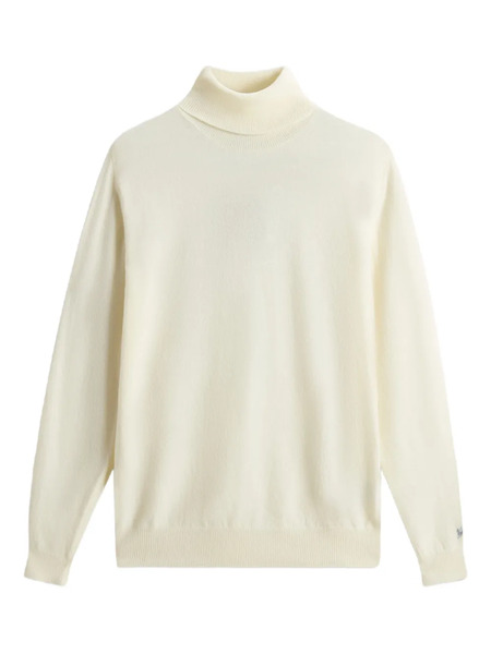  Woolrich Pull à Logo Brodé - Blanc 