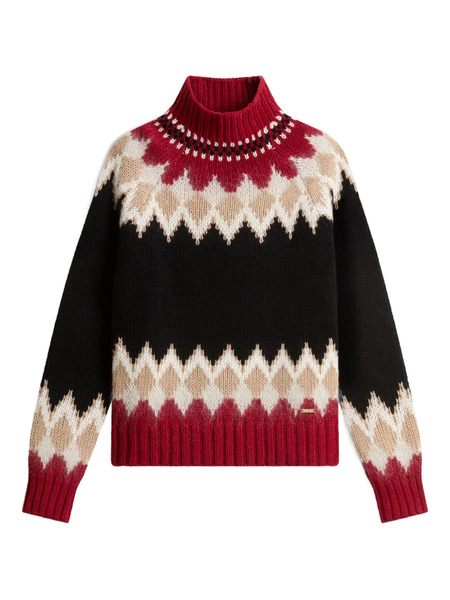  Woolrich Pull à Motif Fair Isle - Noir 