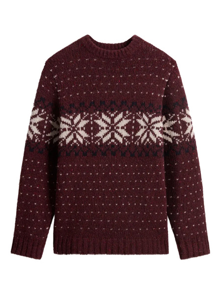  Woolrich Pull Fair Isle - Rouge 