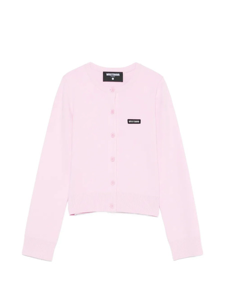  Wrstbhvr Cardigan Boutonné à Patch Logo - Rose 