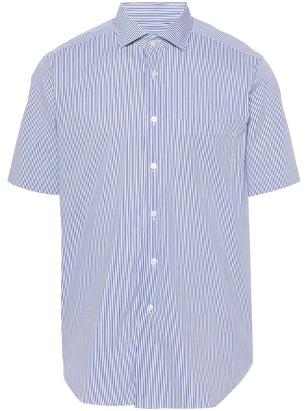  Xacus Chemise Rayée à Manches Courtes - Bleu 