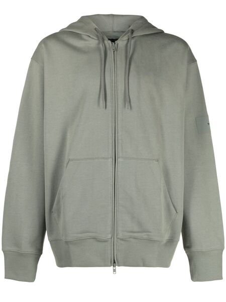  Y-3 Hoodie Zippé En Coton Biologique - Vert 