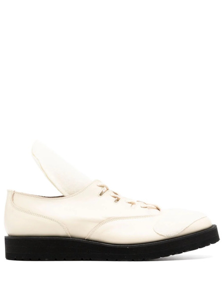 Yohji Yamamoto Derbies En Cuir à Lacets - Tons Neutres 