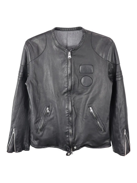 Yohji Yamamoto Veste En Cuir à Logo Embossé - Noir 