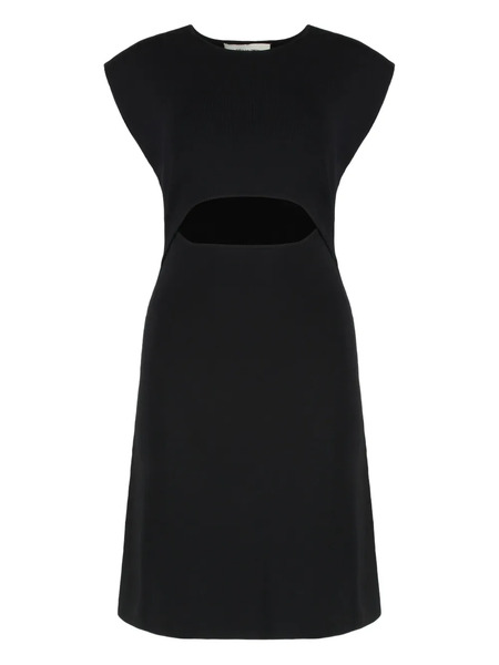  Yves Salomon Robe Courte Côtelé - Noir 