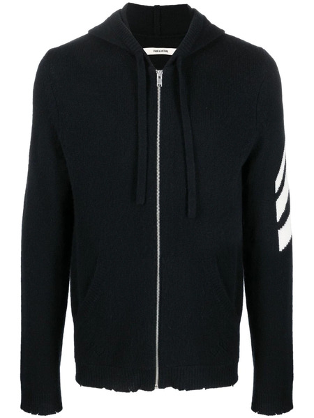  Zadig&voltaire Hoodie En Cachemire à Fermeture Zippée - Noir 