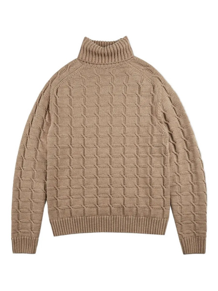  Zanone Pull En Maille Torsadée - Marron 