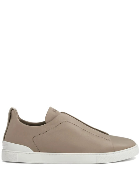  Zegna Baskets Triple Stitch Secondskin - Marron 