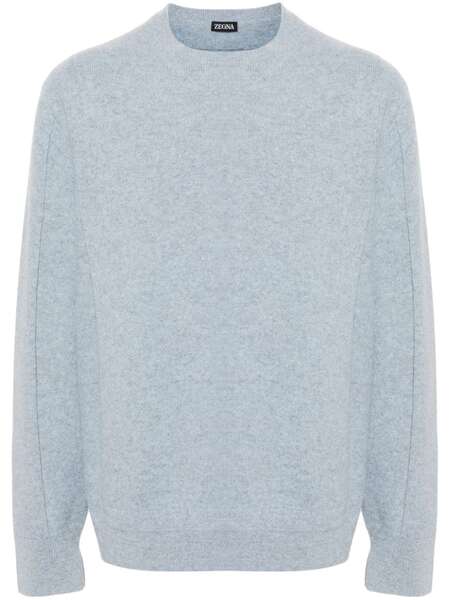  Zegna Pull En Maille Fine - Bleu 