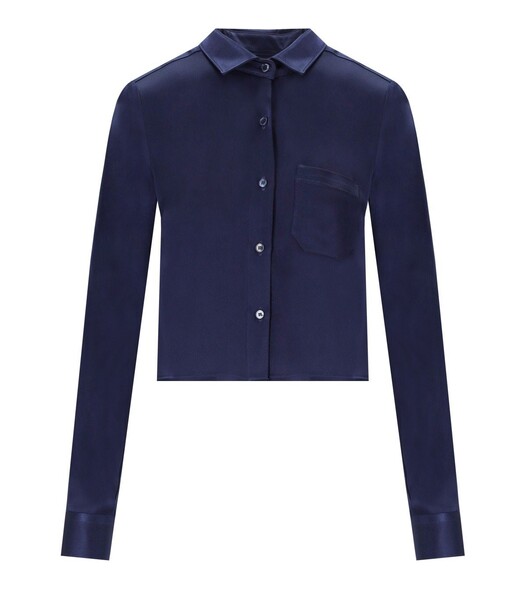  Cruna Chemise Crop Dafne Bleu Nuit Cruna 