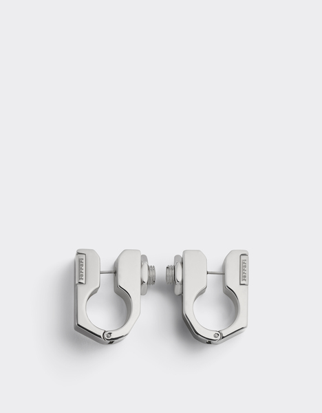  Ferrari Boucles Doreilles Avec Finition Chrome Brillant - Female Boucles D’oreilles Polished Chrome Os 