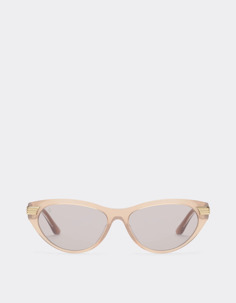  Ferrari Lunettes De Soleil En Acétate Perlé Marron Clair Avec Verres Marron - Female Ferrari Collection Noisette Os 