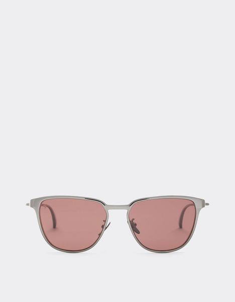  Ferrari Lunettes De Soleil Ferrari En Métal Couleur Canon De Fusil Avec Verres Violets Polarisés -  Lunettes De Soleil Gunmetal Os 