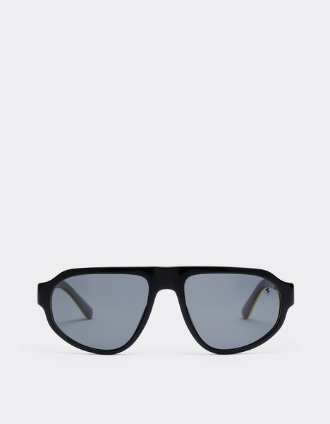  Ferrari Lunettes De Soleil Scuderia Ferrari 0fz6027 En Acétate Noir Et Jaune Avec Verres Gris Foncé. -   Multicolore Os 