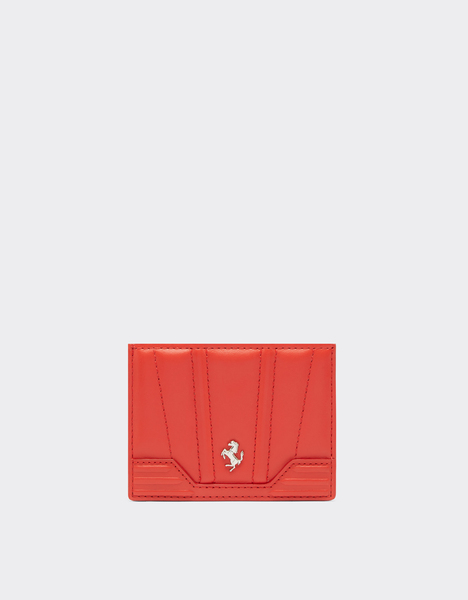  Ferrari Porte-cartes Gt Ferrari En Cuir Avec Motif Livrée - Female Portefeuilles Et Petite Maroquinerie Rosso Dino Os 