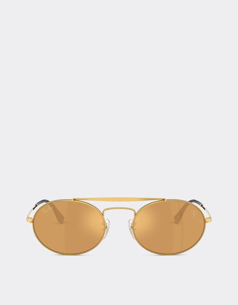  Ferrari Ray-ban For Scuderia Ferrari Rb3775m En Métal Doré Avec Des Verres Dorés Miroités Marron Clair. -  Lunettes De Soleil Or Os 