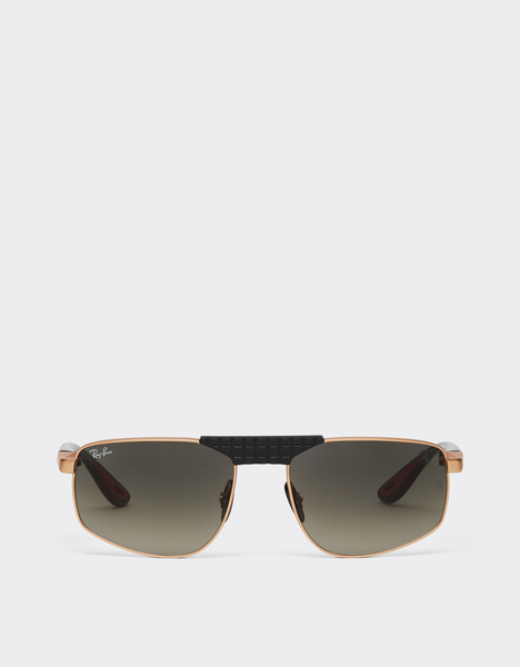  Ferrari Ray-ban For Scuderia Ferrari Rb3776m En Or Rose Etmétal Noir Avec Verres Gris Dégradés -  Lunettes De Soleil Noir Os 