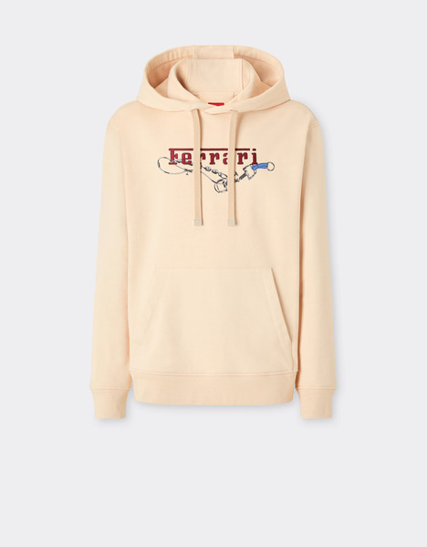 Ferrari Sweat à Capuche Avec Broderie Ferrari - Male Sweat-shirts Et Pièces En Maille Powder Pink Xs 