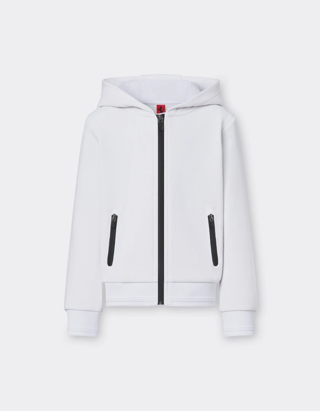  Ferrari Sweat-shirt En Coton éponge Avec Capuche Et Zip - Female Vestes Et Sweat-shirts Blanc Optique 7y 