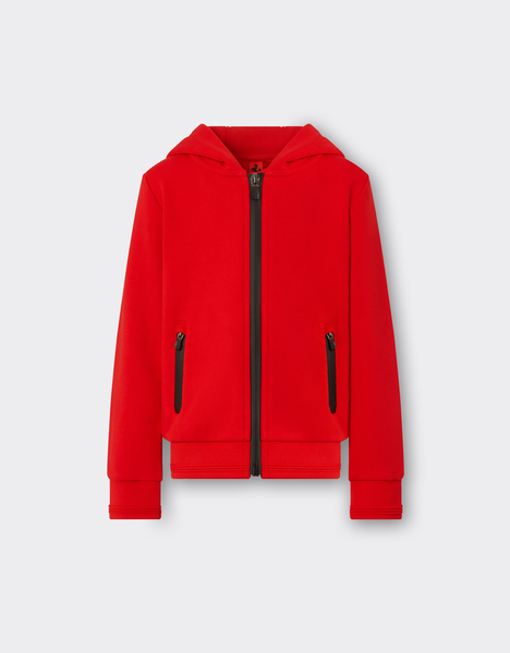  Ferrari Sweat-shirt En Coton éponge Avec Capuche Et Zip - Female Vestes Et Sweat-shirts Rosso Corsa 5y 