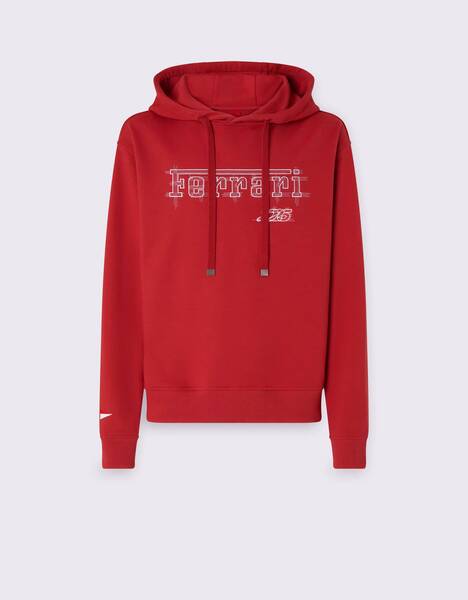  Ferrari Sweat-shirt Ferrari En Coton Pour Le Gp De Monaco 2026 - Male Sweat-shirts Et Pièces En Maille Rosso Magma Xs 