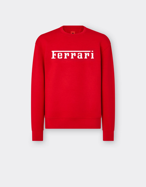  Ferrari Sweat-shirt Scuba Avec Logo Ferrari - Male Sweat-shirts Et Pièces En Maille Rouge De Course 3xl 