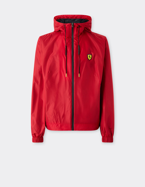  Ferrari Veste Coupe-vent En Nylon Avec écusson Ferrari - Male Vestes Et Vêtements D’extérieur Rosso L 