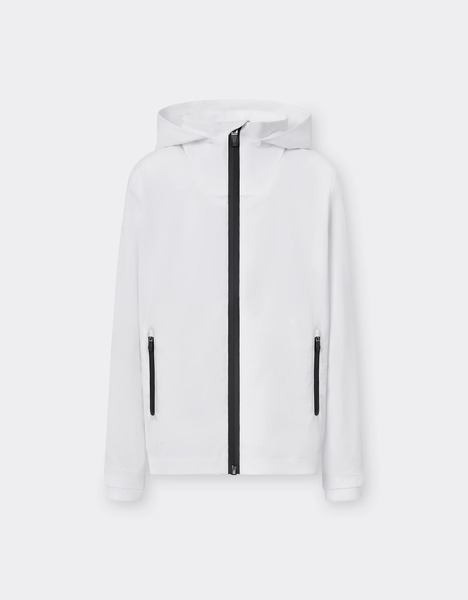  Ferrari Veste En Tissu Technique Avec Capuche Et Scudetto Ferrari -  Vestes Et Sweat-shirts Blanc Optique 7y 
