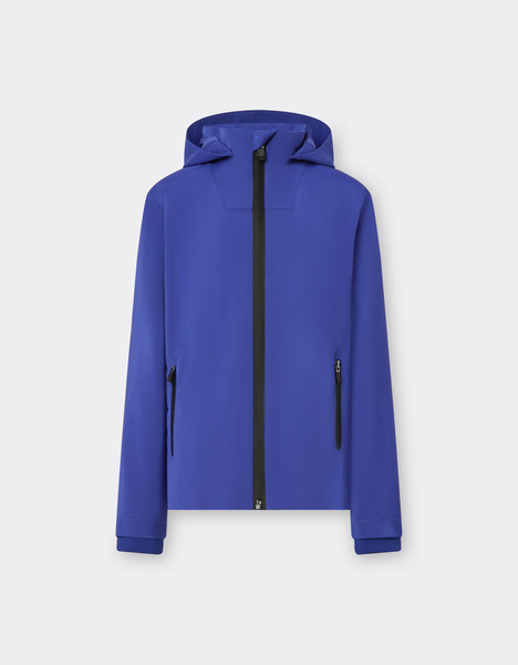  Ferrari Veste En Tissu Technique Avec Capuche Et Scudetto Ferrari -  Vestes Et Sweat-shirts Bleu Poudré 2y 