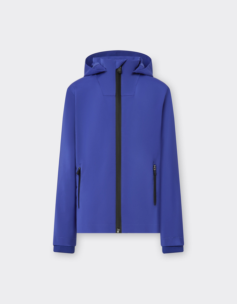  Ferrari Veste En Tissu Technique Avec Capuche Et Scudetto Ferrari -  Vestes Et Sweat-shirts Bleu Poudré 7y 