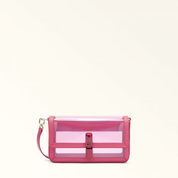  Furla Iride Sac à Bandoulière S Toni Velvet Pink Multicolore Tissu Polyuréthane Thermoplastique + Cuir De Veau Sidney Femme 