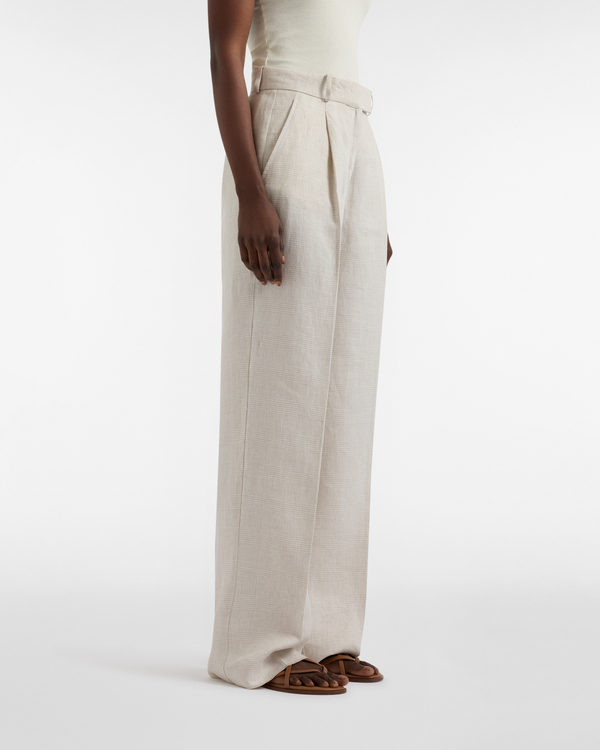  Harmont&blaine Harmont&blaine - Pantalon Capsule Artigianalità A Colori En Lin Pour Femme, Femme, Beige, Taille: 36 