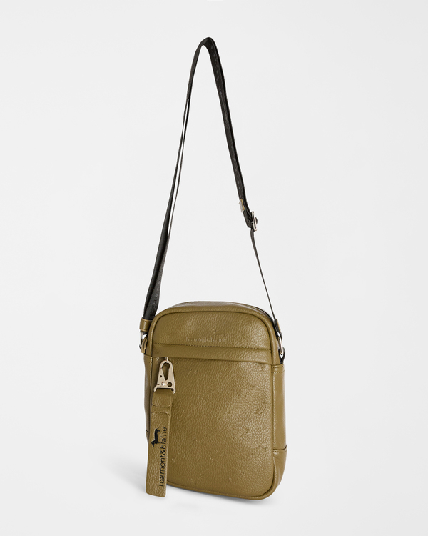  Harmont&blaine Harmont&blaine - Sac à Bandoulière Pour Homme En Matière Synthétique Façon Cuir, Homme, Beige, Taille: Uni 