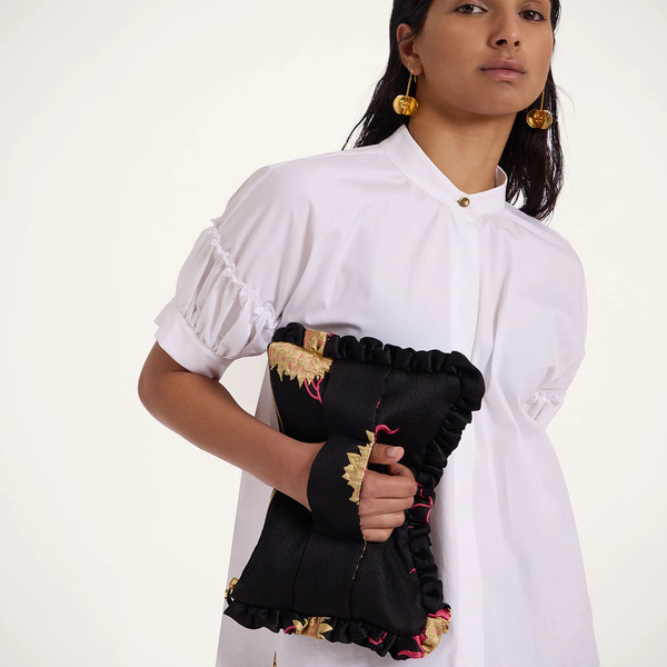 La Doublej Bags & Pochettes Women - Hand Pochette Derby Black One Size 83% Polyester 9% Cotton 5% Silk 3% Polyamide 