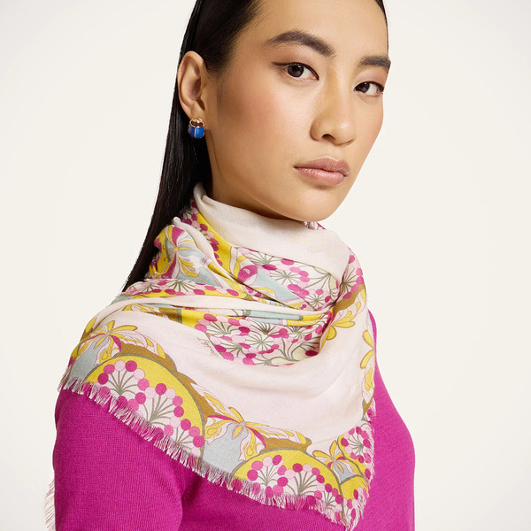  La Doublej Foulards & Scarves Women - Scarf (70x180) Florette Placée Fuchsia One Size 85% Modal 15% Silk 