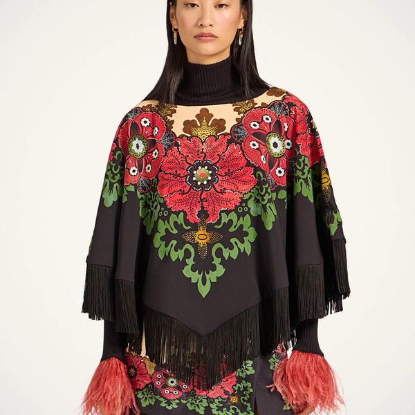 La Doublej Outerwear Women - Reversible Mini Poncho Bounty Placée Red One Size 96% Viscosa 4% Elastane 