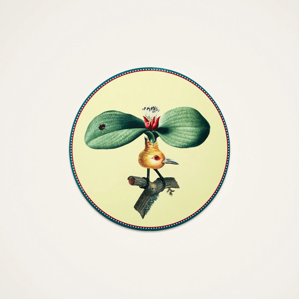  La Doublej Placemats & Runners Women - Disk Placemat Leafflyer Pale Yellow One Size 83% Wood Fiber 12% Cork 5% Polyester 