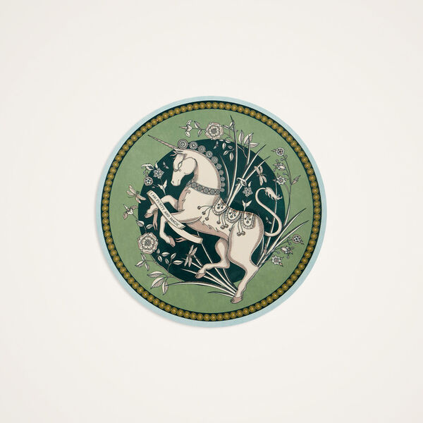 La Doublej Placemats & Runners Women - Disk Placemat The Unicorn One Size 83% Wood Fiber 12% Cork 5% Polyester 
